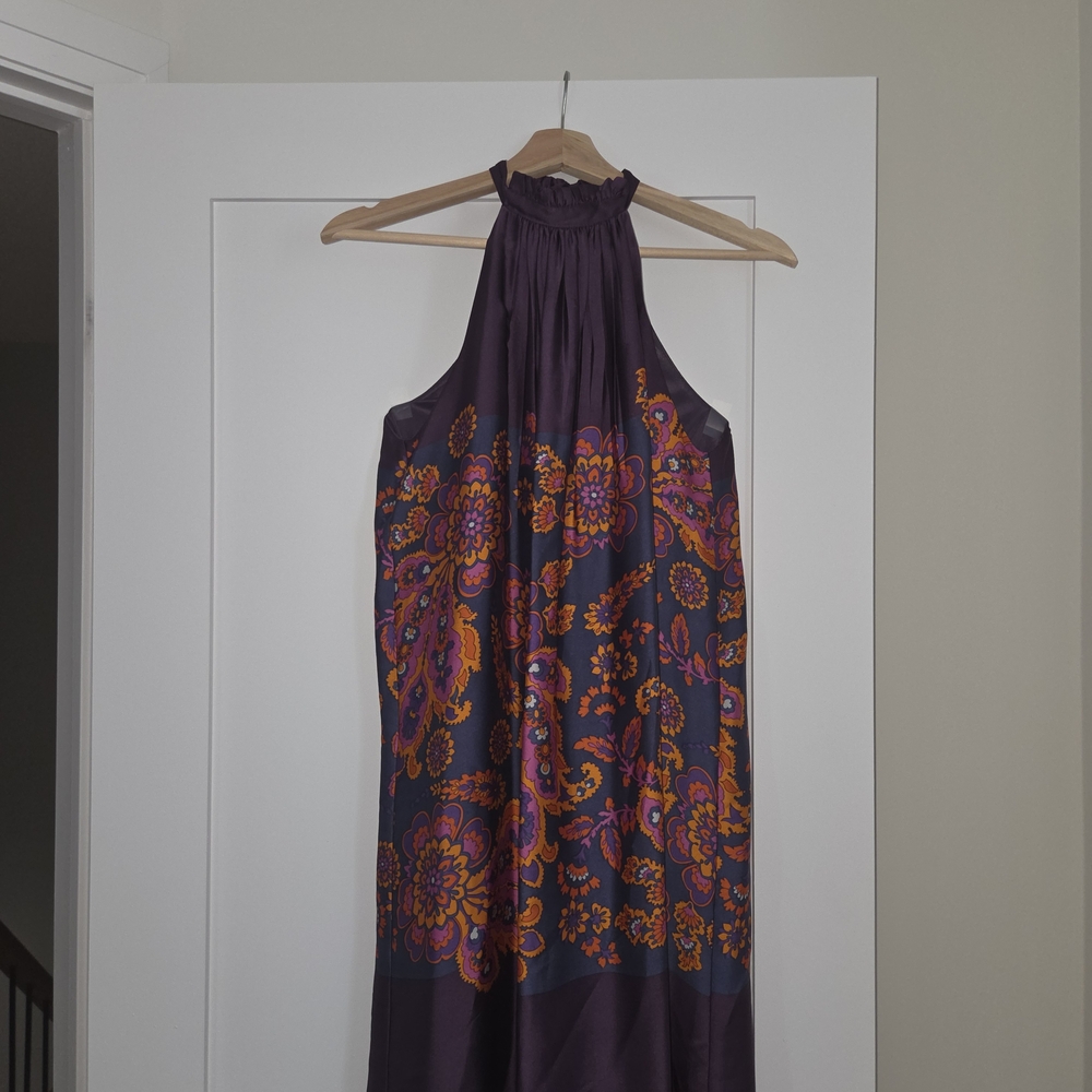 Zara Purple Halter Maxi Sundress